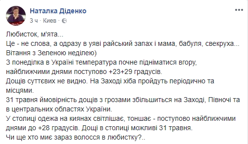 "Температура начнет подниматься": синоптик дала прогноз погоды на начало недели